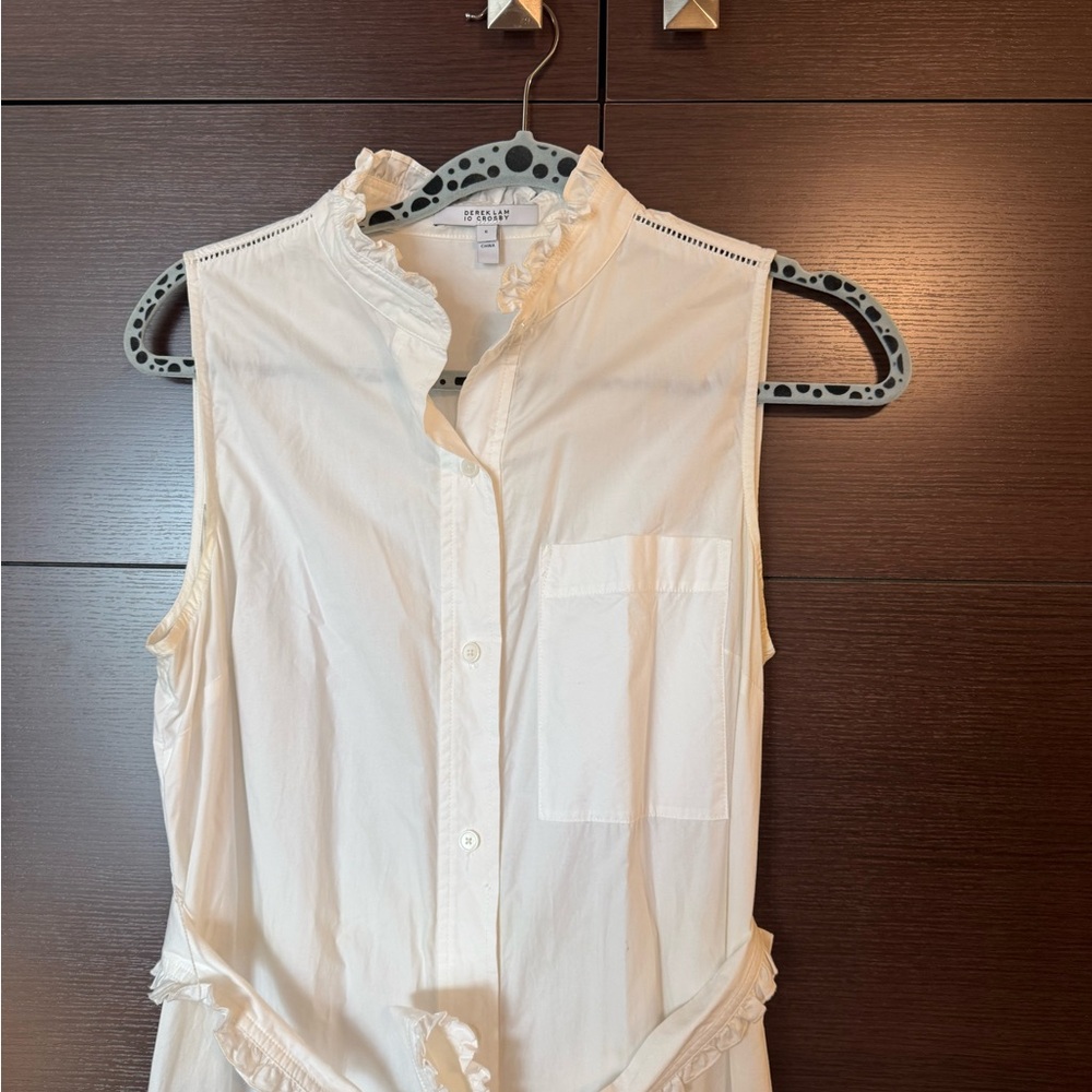 Derek Lam Cream Maxi Dress with Lace Details - Picture 6 of 12